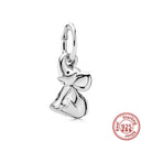 Sterling Silver Puppy Family Zircon Pendant For Dog Lovers