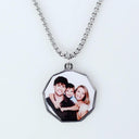 Personalized Stainless Steel Pet Photo Necklace and Keychain Combo Gift