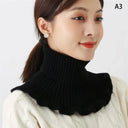 Warm Knitted Fake Collar Women Turtleneck Detachable Neck Scarf