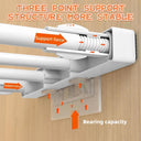 Adhesive Shelf Support Pegs with Partition Brackets for Closet and Cabinets  ourlum.com   