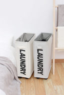 Roller Dirty Clothes Basket Clothes Storage Bag Foldable