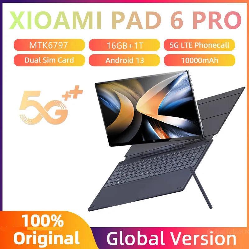 2024 Original PAD 6 PRO Android Tablet 11 Inch  Android 13 16GB+1T 10 Core 10000mAh 5G WiFi Bluetooth Dual SIM Phone Call Tablet  ourlum.com   