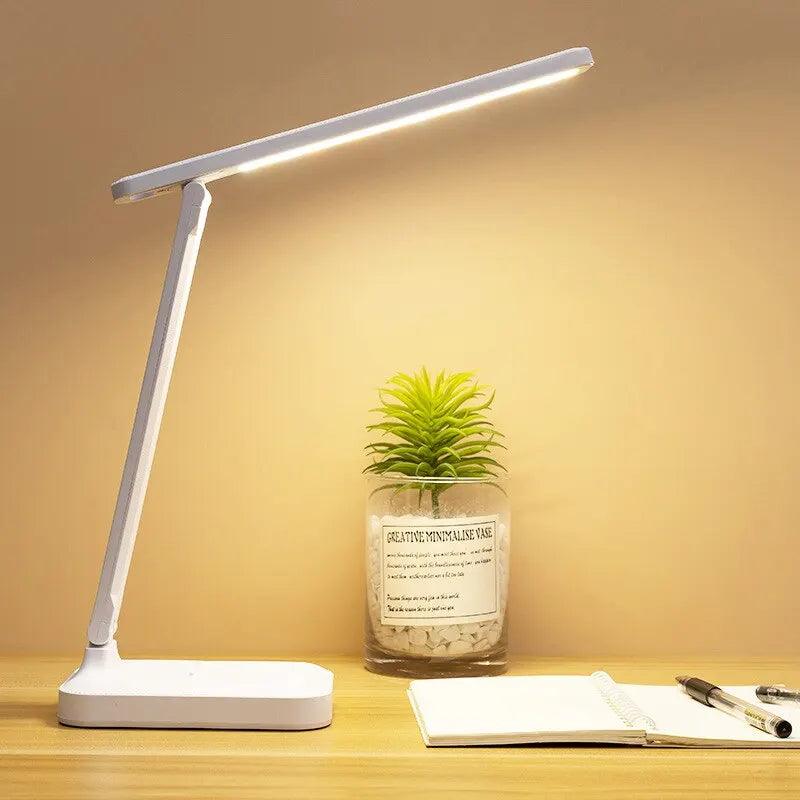 Adjustable LED Desk Lamp with USB Charging - Modern Foldable Design for Bedroom, Study, and Office  ourlum.com   