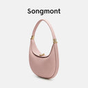 Genuine Leather Elegant Half Moon Shoulder Bags for Women