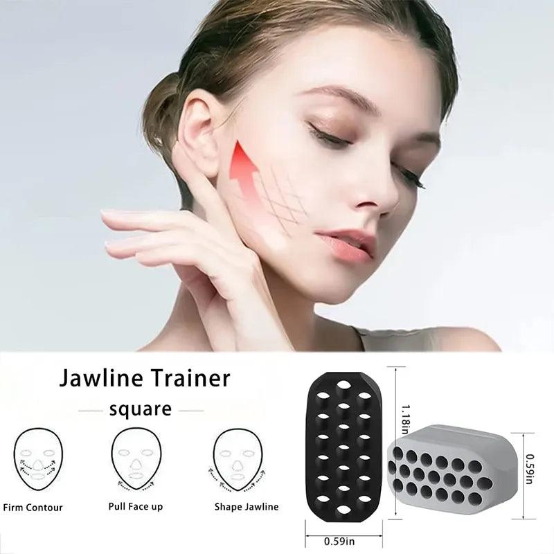 Facial Toning Silicone Jaw Exerciser & Jawline Fitness Tool for Double Chin Reduction  ourlum.com   