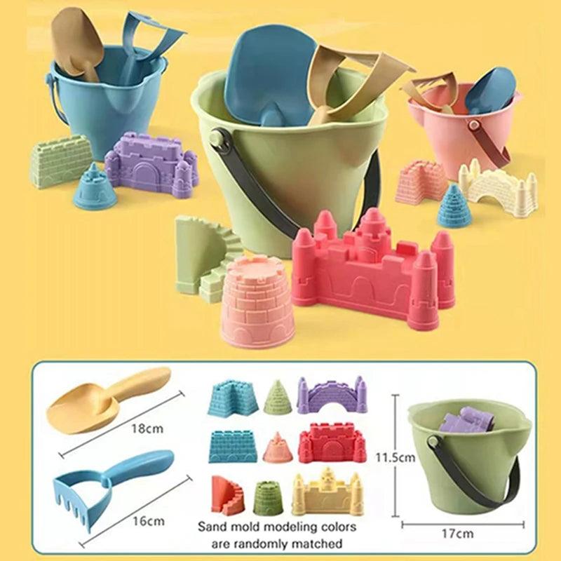 Baby Sand play Toys Beach Castle Mold Bucket Kids Outdoors Sandbox Set Sand Accessories Building Outdoor Kids Sand Toy Summer