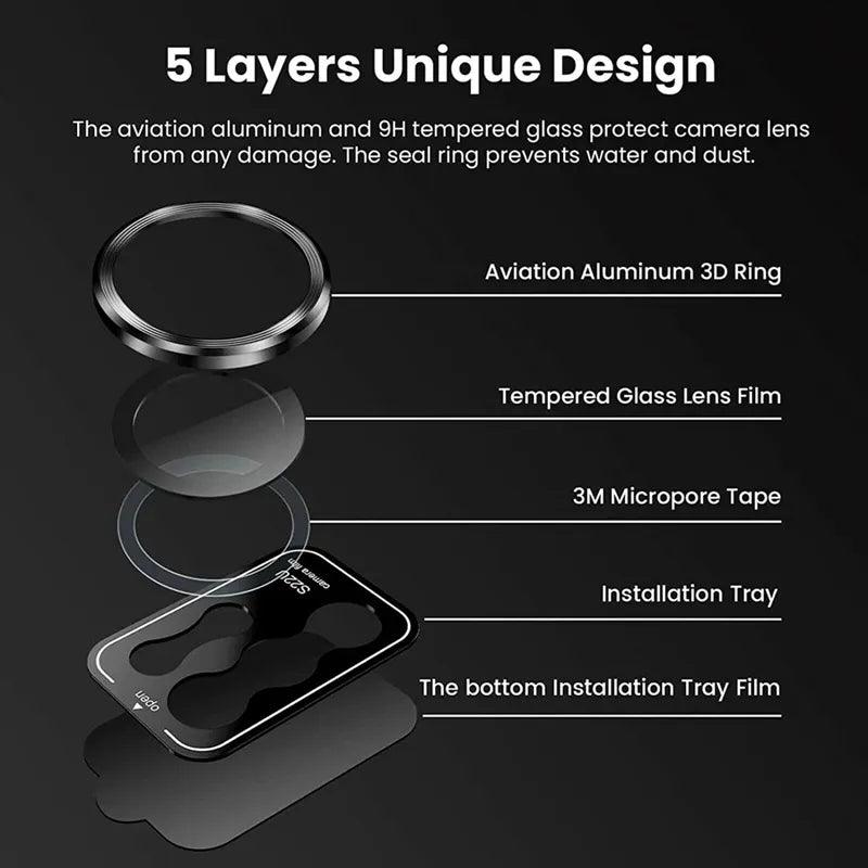 Samsung S23 Ultra Lens Protector: Premium Glass & Metal Cover  ourlum.com   