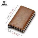 Sleek Carbon Fiber RFID Trifold Wallet for Men Black Holder