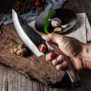 Handcrafted 6-Inch Boning Knife with Wooden Handle Cover