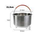 Stainless Steel Instant Pot Steamer Basket with Silicone Handle