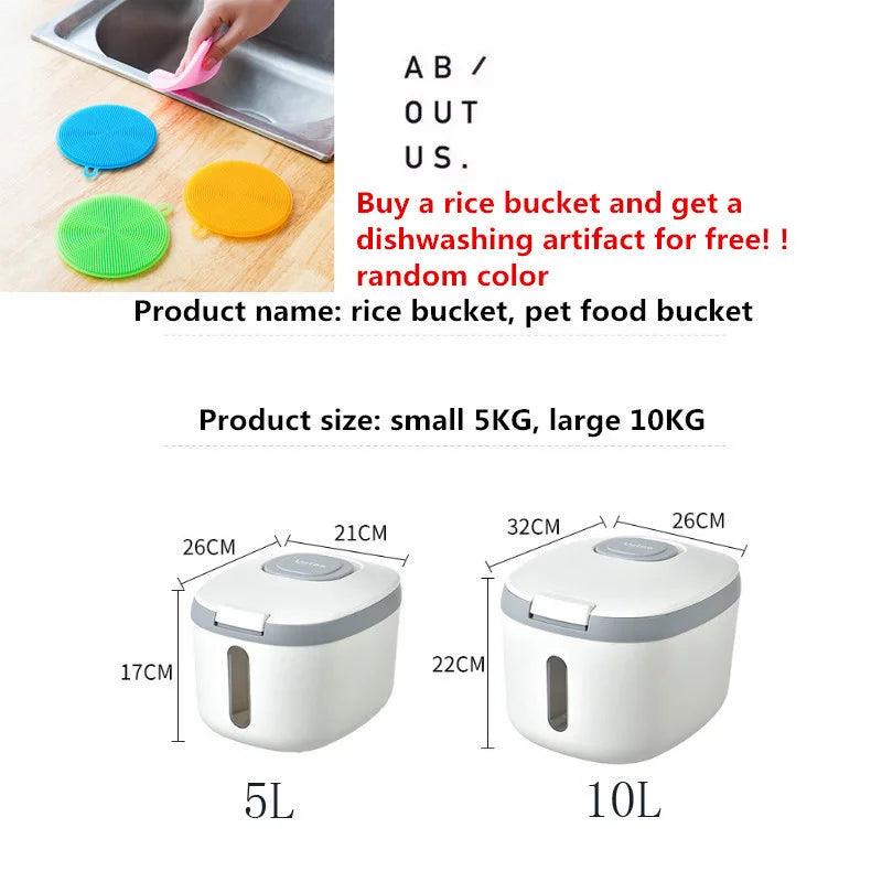 Kitchen Container Insect-Proof Rice Box Grain Sealed Jar Storage Box  ourlum.com   