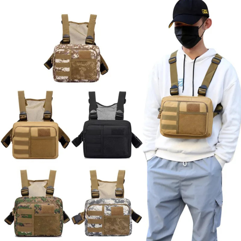 Multi-function Tactical Vest Unisex Chest Rig Bag Fashion Men's Hip-hop Streetwear Chest Bags Waterproof Oxford Sport Backpack  ourlum.com   