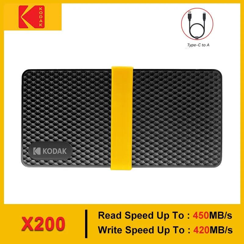 Kodak X200 Portable SSD: High-Speed External Drive for Multiple Devices  ourlum.com   