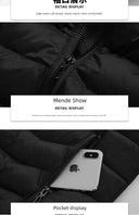 Smart Charging Down Cotton Jacket for Stylish Warmth