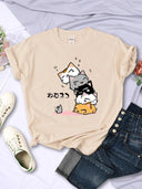 Sleeping Cats Stack T-Shirt for Playful Feline Comfort