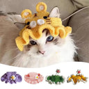 Decoration Cute Flower Cat Hat Funny Cosplay Headgear Pet