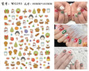 Festive Santa & Snowman Nail Art Stickers for Manicures