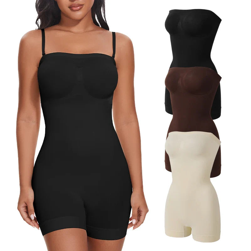 Strapless Bodysuit Shapewear for Women - Butt Lifter & Tummy Control Solution