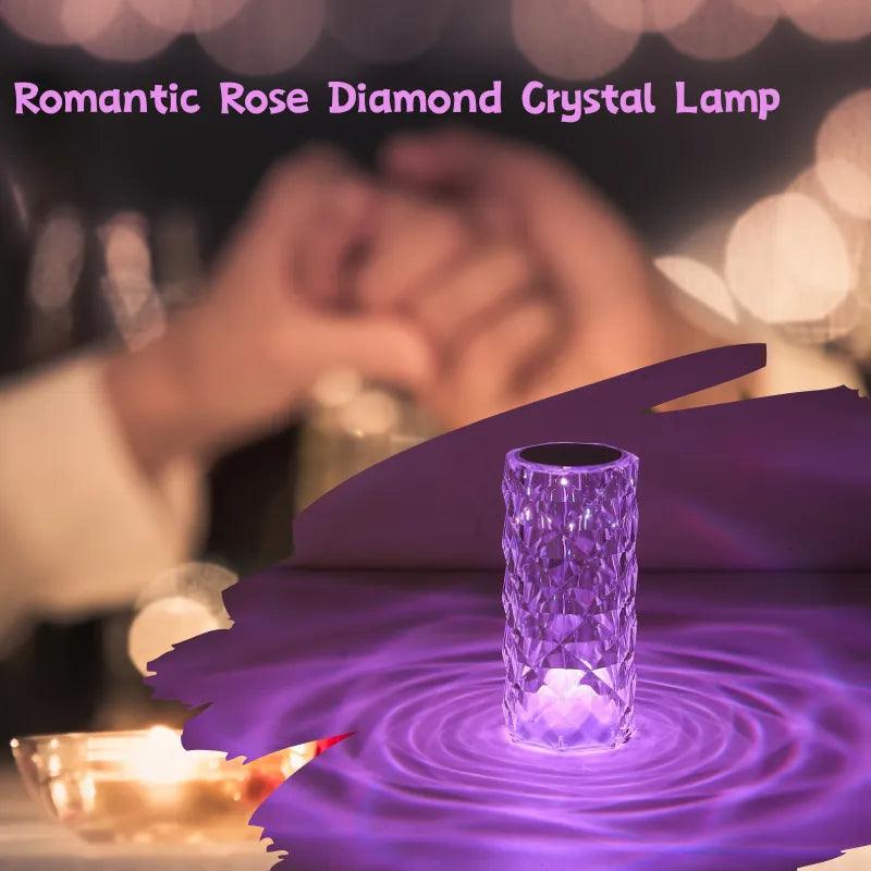 Crystal Diamond Touch Lamp: Elegant Night Light with Remote  ourlum.com   