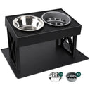 Adjustable Elevated Dog Bowls for Medium to Large Dogs: Comfortable Slow Feeder Bowl & 3 Heights  ourlum.com B-2 Bowls Mat  