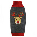 Cozy Snowman Print Winter Pet Sweater for Dogs and Cats  ourlum.com Gray Deer XXS 