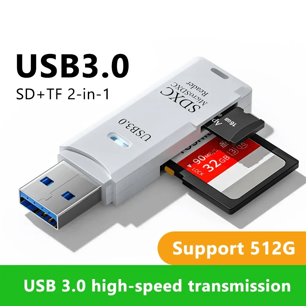 Mini USB 3.0 Card Reader for Micro SD TF - High Speed & Multi Compatibility  ourlum.com   