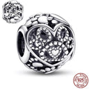 Pet Paw & Bone Charm Sterling Silver Bead for Pandora Jewelry