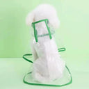 Pet Dog Transparent Rainwear Hooded Raincoat Waterproof Jacket for Small Dogs  ourlum green XS 