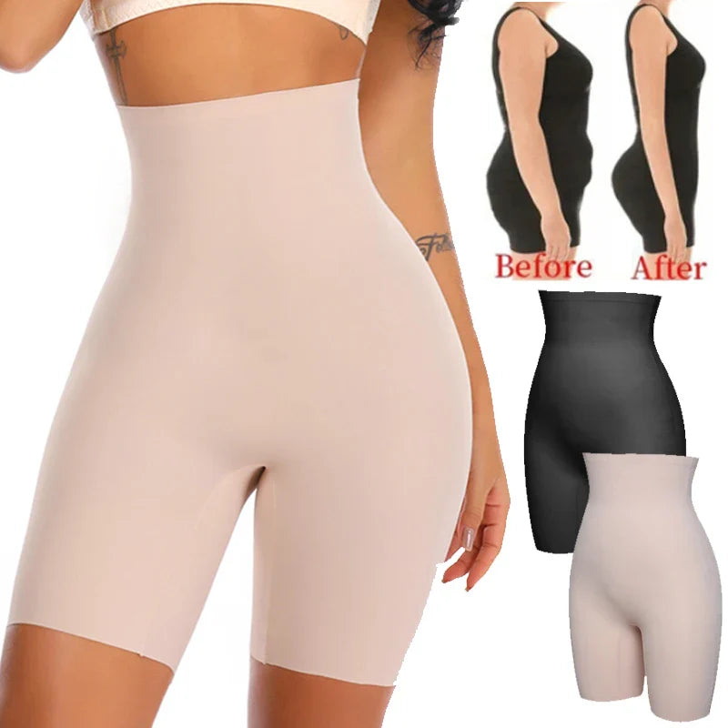 High Waist Body Shaper Shorts for Women - Breathable Cotton Control & Comfort