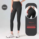 High-Waisted Ribbed Yoga Leggings for Women Seamless Tummy Control