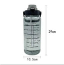 2L Portable Plastic Water Bottle with Straw for Fitness