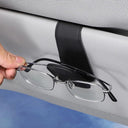 Sleek PU Leather Car Sunglasses Holder Clip Compact Organizer