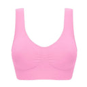 1 Piece Single-layer Large Size Adjustable Gathered Sports Bra No Bra Pads No Steel Ring No Scar Gathered Underwear