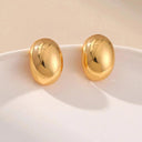 Vintage Gold Teardrop Earrings - Stainless Steel Statement Drops