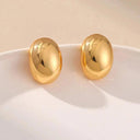 Chunky Vintage Gold Teardrop Earrings Elegant Steel Jewelry