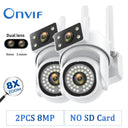 8MP Outdoor Wifi Camera with AI Smart Tracking: Enhanced Surveillance System  ourlum.com 8MP NO SD Card 2PCS EU plug 