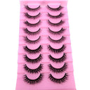 7/8/9/10Pairs Eyelashes Makeup Soft Fluffy 3D Mink False Eyelashes Thick HandMade Volume Mink Lashes Faux Cils Natural Fake Lash  ourlum.com Black 9pairs-LC-2  