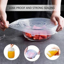 Universal Silicone Stretch Food Lids 6 Pack Reusable Covers