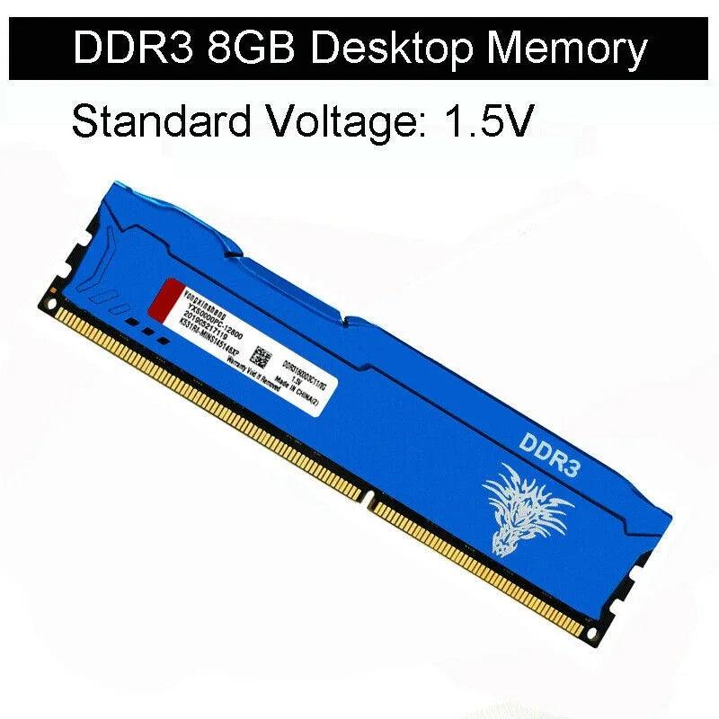 Blue DDR3 RAM 1600MHz 1866MHz CL11 Desktop Memory Dual Channel  ourlum.com   