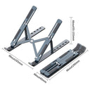 Adjustable Aluminum Laptop Stand: Foldable Portable Holder for MacBook Pro Air  ourlum.com Black  