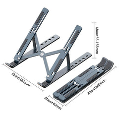 Adjustable Aluminum Laptop Stand: Foldable Portable Holder for MacBook Pro Air