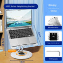 360-Degree Rotate Notebook Riser Support Adjustable Aluminum Alloy Bracket