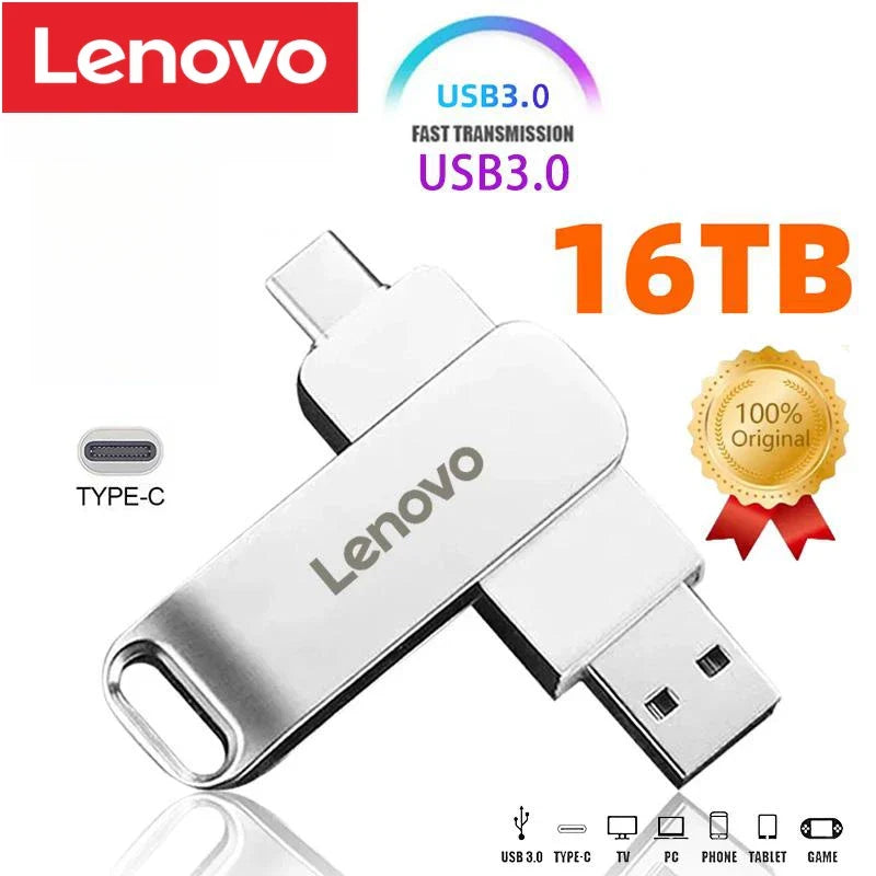 Lenovo Lightning-Fast 16TB USB Flash Drive: High-Speed Data Transfer Solution  ourlum.com   