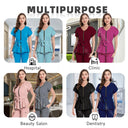 Women Scrubs Set Zipper Collar Beauty Clothes High Quality