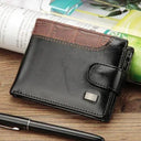 Slim Leather Hipster Wallet: Stylish Billfold with Compartments