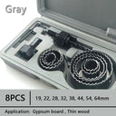 Woodworking Hole Saw Set Drill Bit Kit: Precision Tool for Various Boards & Metal  ourlum.com Gray 8PCS 19-64mm  