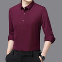 X- Stretch Men's Long-sleeved Shirt Formal Social Non-iron