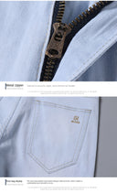 Brand Top Classic Style Men Light Blue Denim Trousers