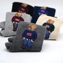 Charming Harajuku Gentleman Bear Socks Cozy Fun Fashion-Forward