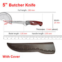 Professional Stainless Steel Boning Knife with Rosewood Handle